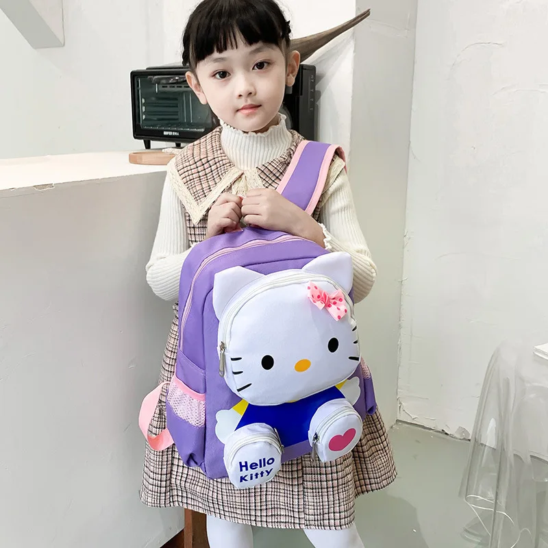 Sanrio Hello Kitty new schoolbag cartoon cute fashion weight reduction girl student backpack