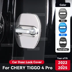 For CHERY TIGGO 4 PRO 2022-2026 Car Door Lock Protection Cover Anti rust Stainless Steel Auto Interior Decoration Accessories