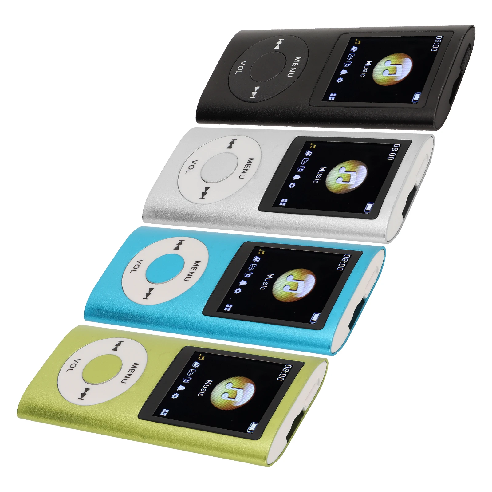 مشغل MP3 بشاشة LCD مقاس 1.8 بوصة، مشغل موسيقى MP3 محمول أنيق متعدد الوظائف بدون فقدان