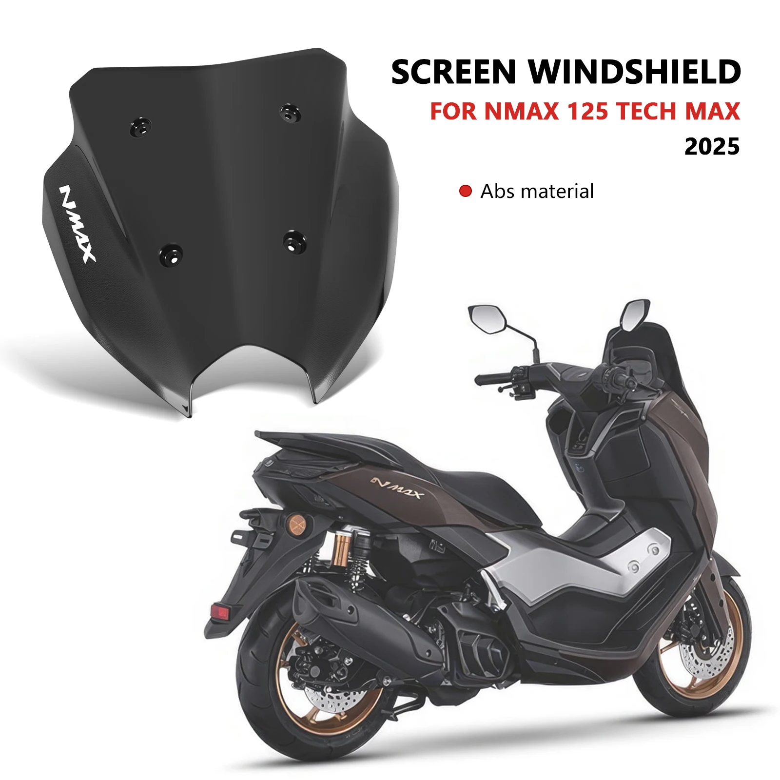 

For Motorcycle Sport Touring Windshield Deflector Fairing Cover WindScreen Spoiler NMAX125 Tech Max 2025 NMAX155 2025