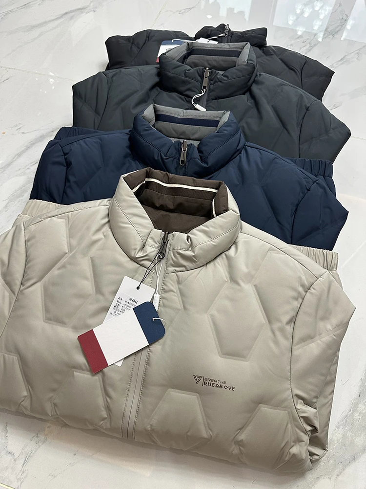 

Double-Sided Wear Windproof Waterproof 90 Du down Stand Collar Casual Men's Jaet Polyester Fiber Warm Thiened Zipper