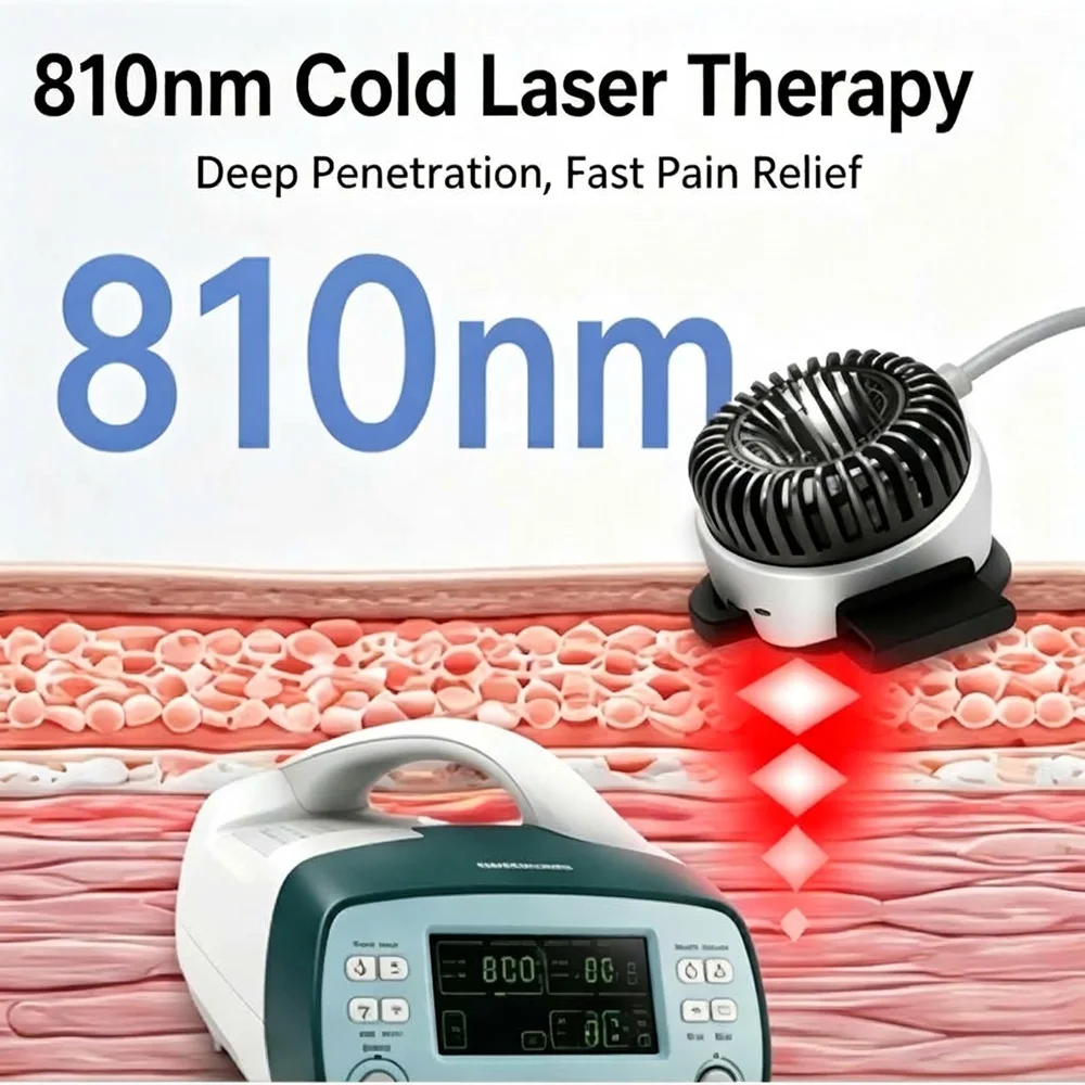 Klasse 3B 810nm Niedrigenergie-Lasertherapiegerät Handgehaltenes Kaltlaser-Körperschmerztherapiegerät für Muskel- und Gelenkschmerzen Physiotherapie – Detail 2