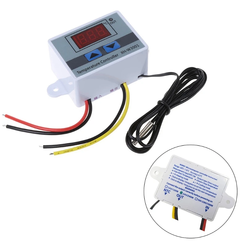 Termostato per acquario per rettili con display digitale Regolatore temperatura regolabile per habitat serpente lucertola