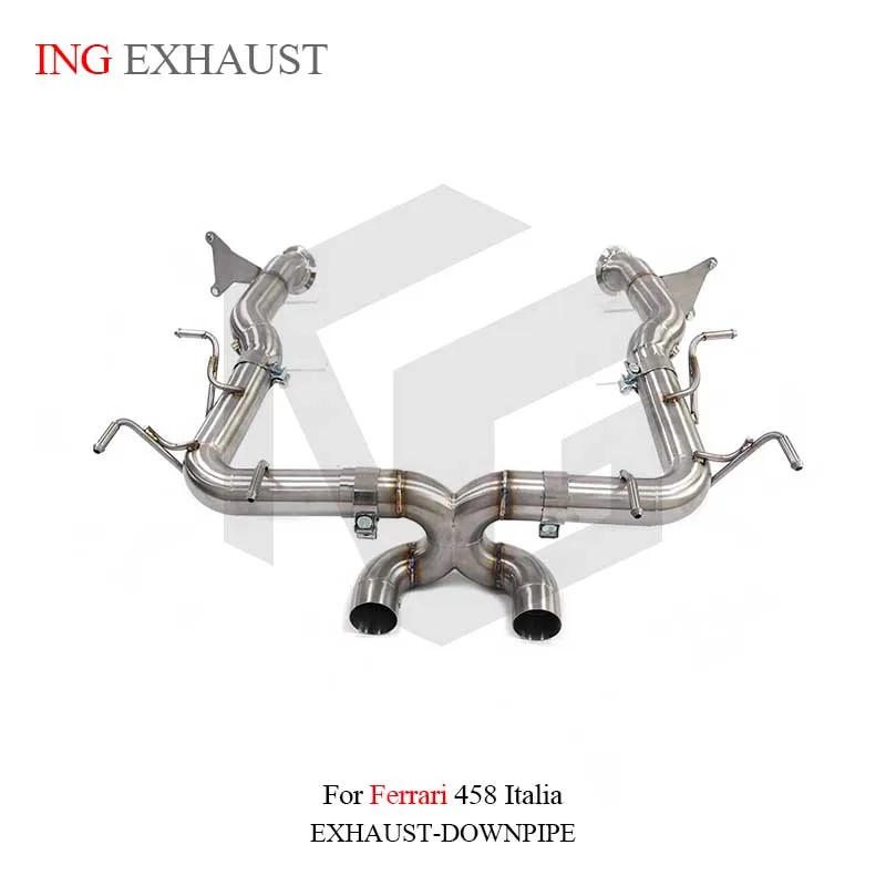 

ING Stainless steel Exhaust Performance Catback full sets for Ferrari 458 Italia Muffler Without Valve downpipe catless