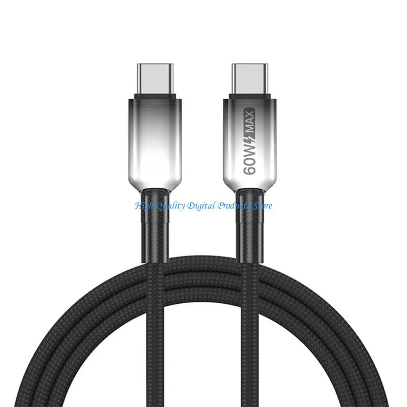 U2JE Heavy Duty Type C Adapter Cable 60W Power Delivery Fast and Data Sync for Smartphones Computers