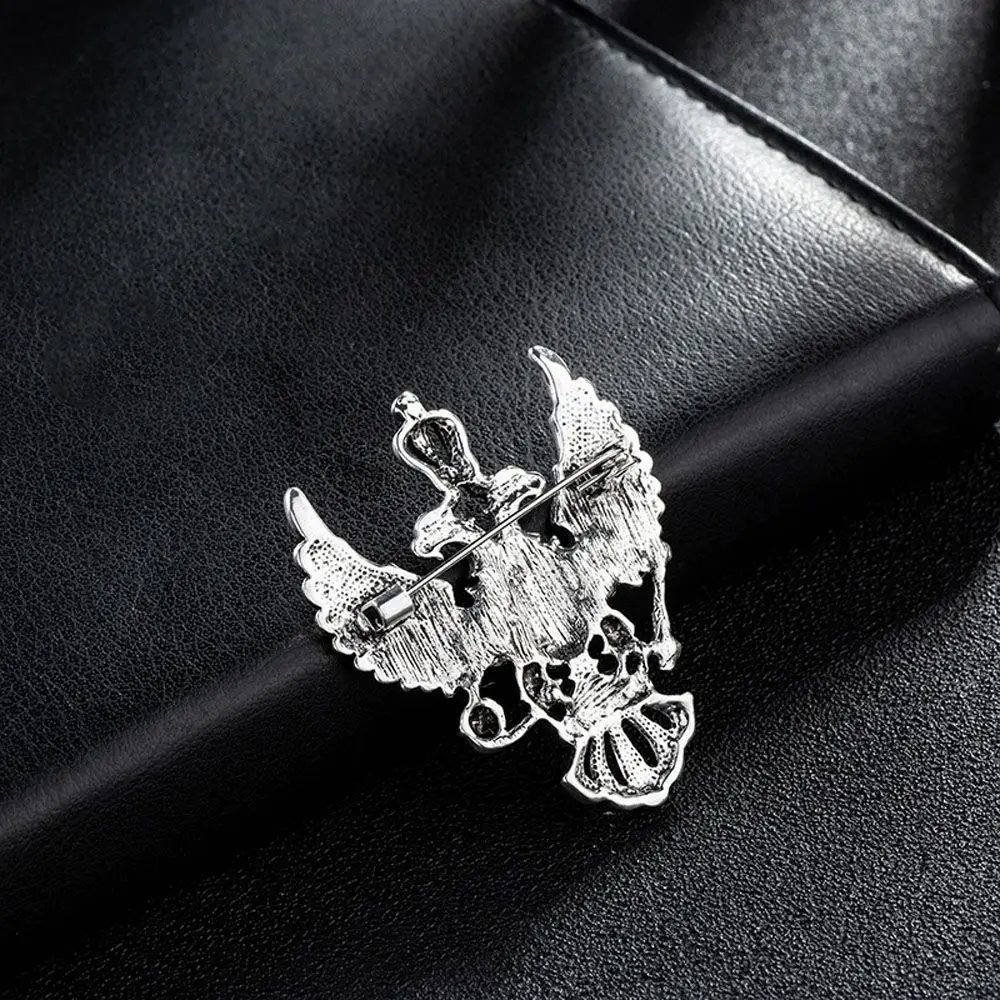 Crown High-end Double-headed Eagle Medal Shirt Pin Angel Wings Men's Badge Jewelry Brooch Pins Brooches Fashion Accessories