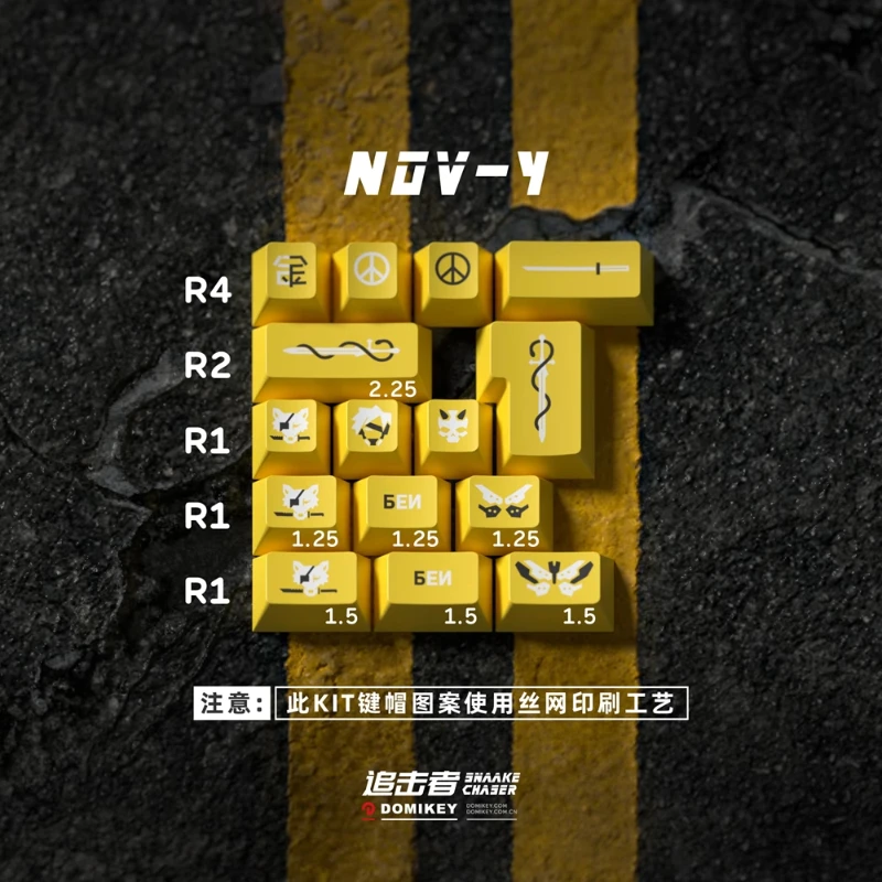 CHASER Keycap Double Shot ABS Cherry Profile Japanese Russian Sublegends MX Compatible Custom Keycaps for Mechanical Keyboard