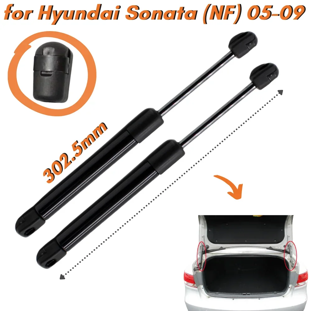 Qty(2) Trunk Struts for Hyundai Sonata Sonica (NF) Saloon 2005-2009 Rear Tailgate Boot Lift Supports Gas Springs Shock Absorbers