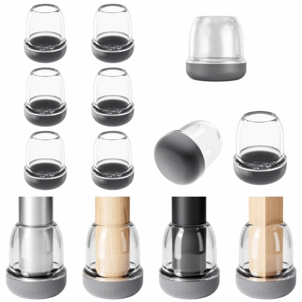 8 Pcs Non-slip Chair Leg Protector Pad Wear-resistant Thickened Chair Leg Silent Mat Avoid Sticky Hair Resilient Chair Leg Cover