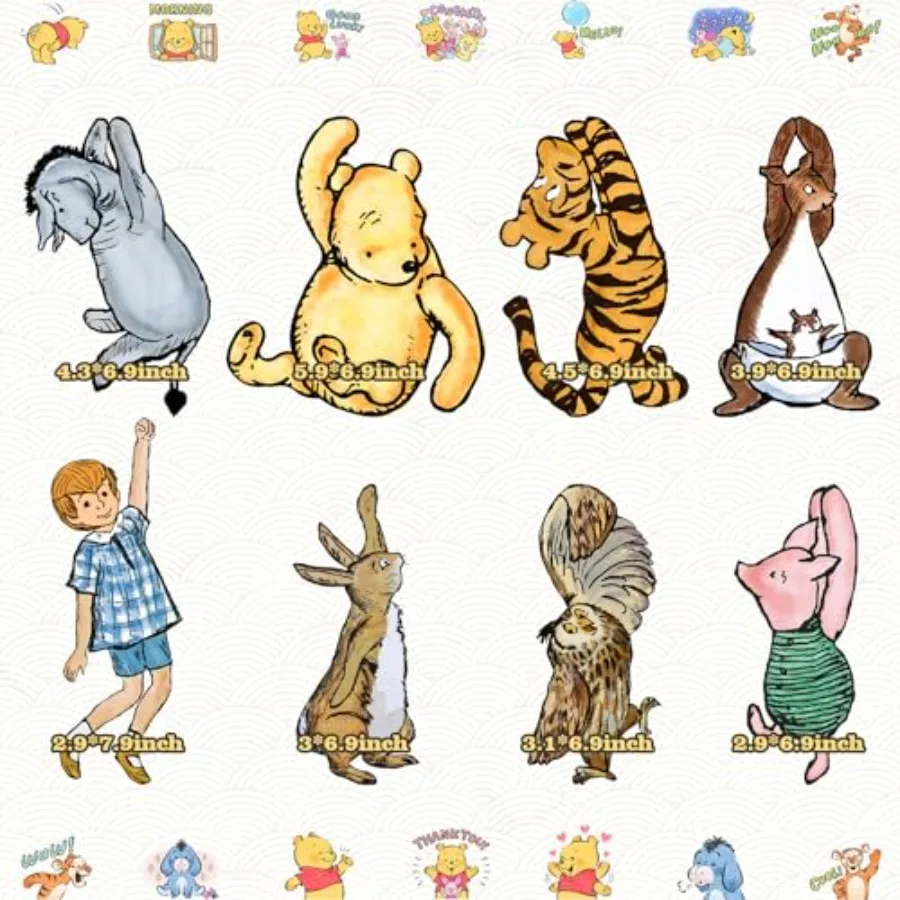 Winnie Baby Shower Decorations 16Pcs Swirl Hanging Decorations for Classic Winnie Baby Shower and Birthday Party Supplies