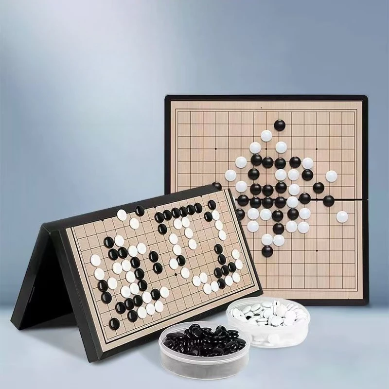 Go Game Set Gioco da tavolo pieghevole magnetico Set Weiqi tradizionale cinese portatile con pietre magnetiche per adolescenti adulti