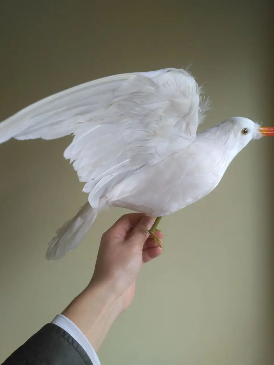 40x60cm White Seagull Model Garden Decoration Simulation Foam & Feather Wings Big Model A0053 Gift for Outdoor Decor