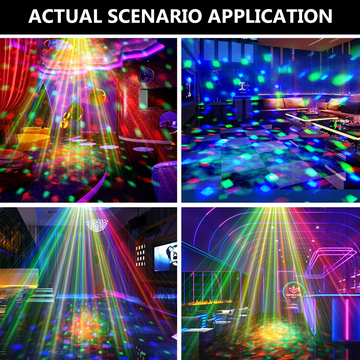 Lumière de scène Disco Dj lumière Disco stroboscopique danse son activé avec télécommande scène Rave lumière océan étoile projecteur pour Club