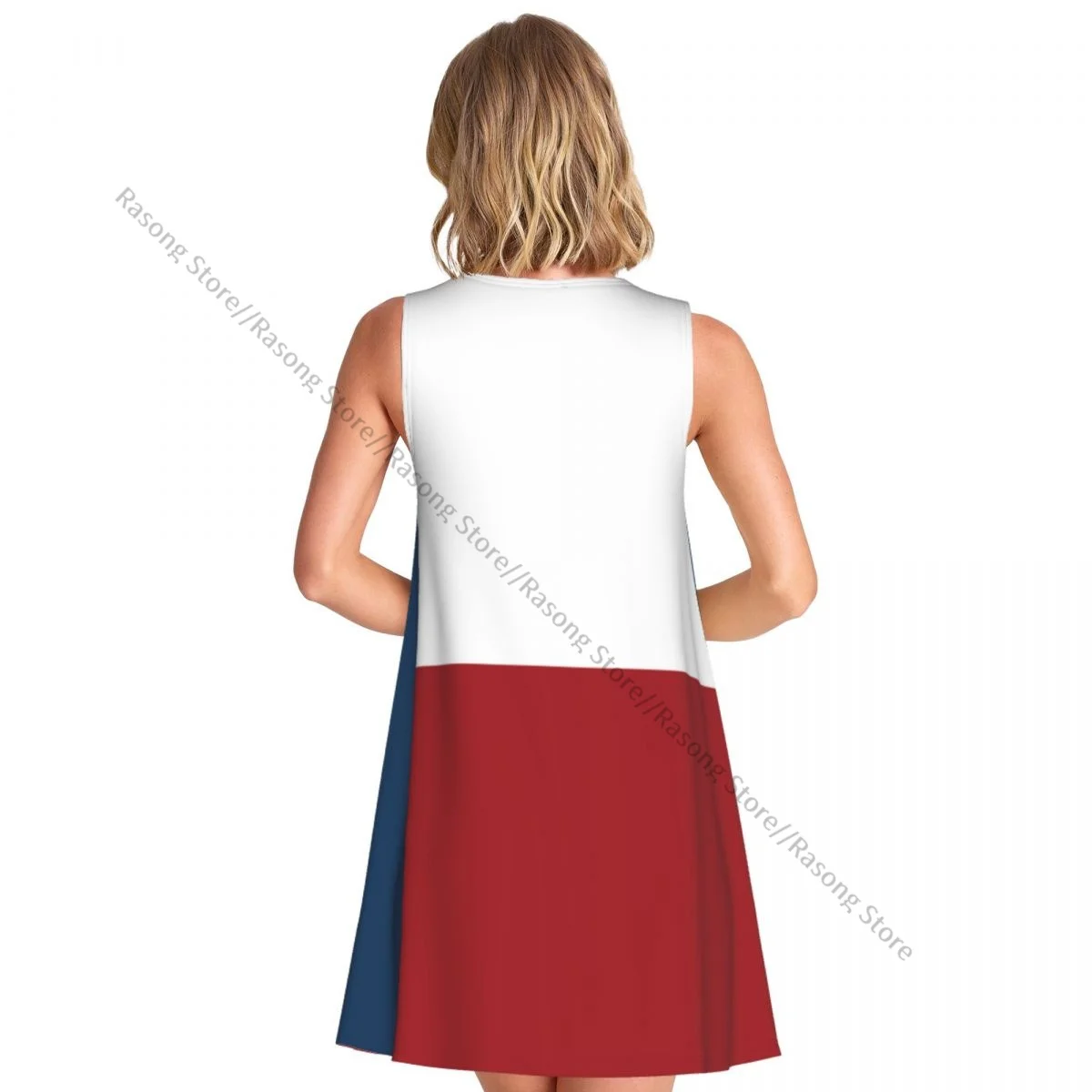 Women's Dress Flag Of Texas Summer Casual T Shirt Beach Cover up Tank Dress