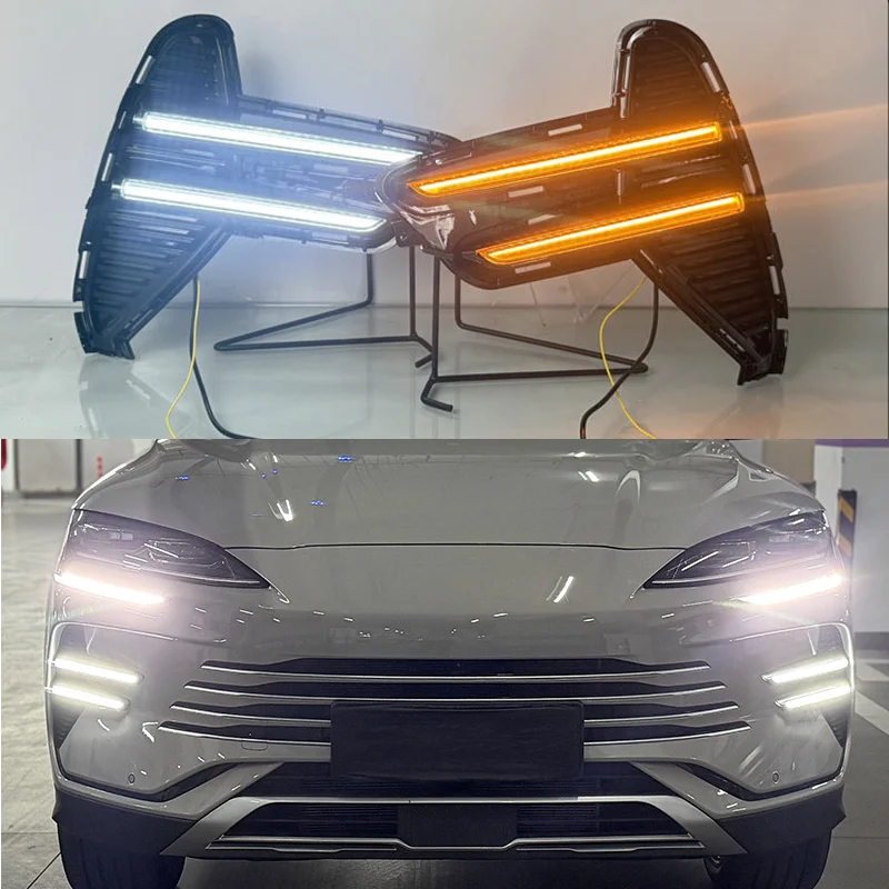 

For BYD Song Plus EV DMi Champion 2023-2025 LED Foglight DRL Front bumper foglight foglamp Assembly Daytime running light