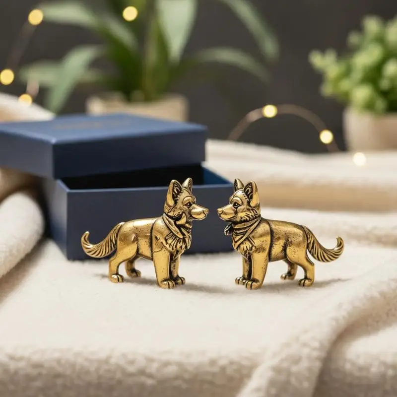1Pcs Vintage Brass Tiny Animal Figurine Mini Retro Statue for Desktop Micro Landscape Home Decor Craft Gift