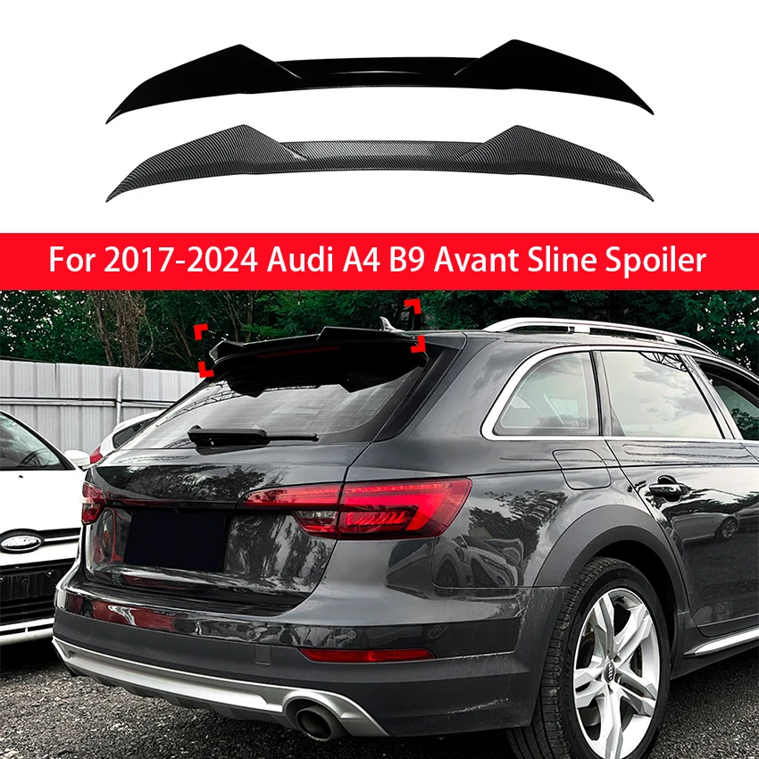 

For Audi A4 B9 Avant Sline Rear Roof Trunk Lid Car Spoiler Wings DecorationTuning Accessories 2017 18 19 20 21 22 23 2024