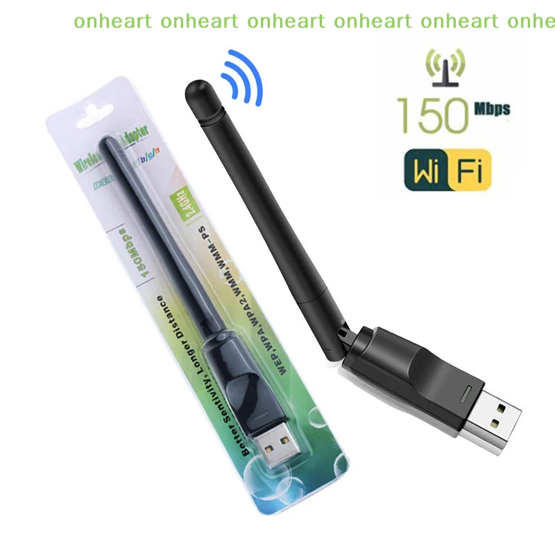 [C]MT7601 Mini USB WiFi Adapter 150Mbps Wireless Network Card RTL8188 Network Card Wi-Fi Receiver for PC Desktop Laptop 2.4GHz