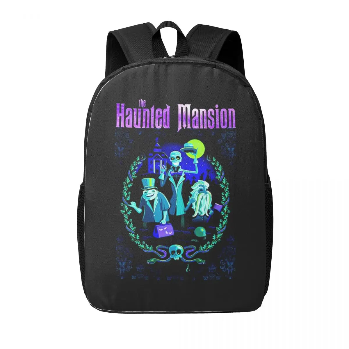 Custom Haunted Mansion Backpacks for Girls Boys Haunted House College School Travel Bags Men Women Bookbag Fits 15 Inch Laptop