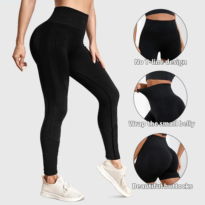 Joga Sport Kobiety Fitness Bezszwowe Legginsy Treningowe Moda Push Up Legginsy Siłownia Kobiety Spodnie