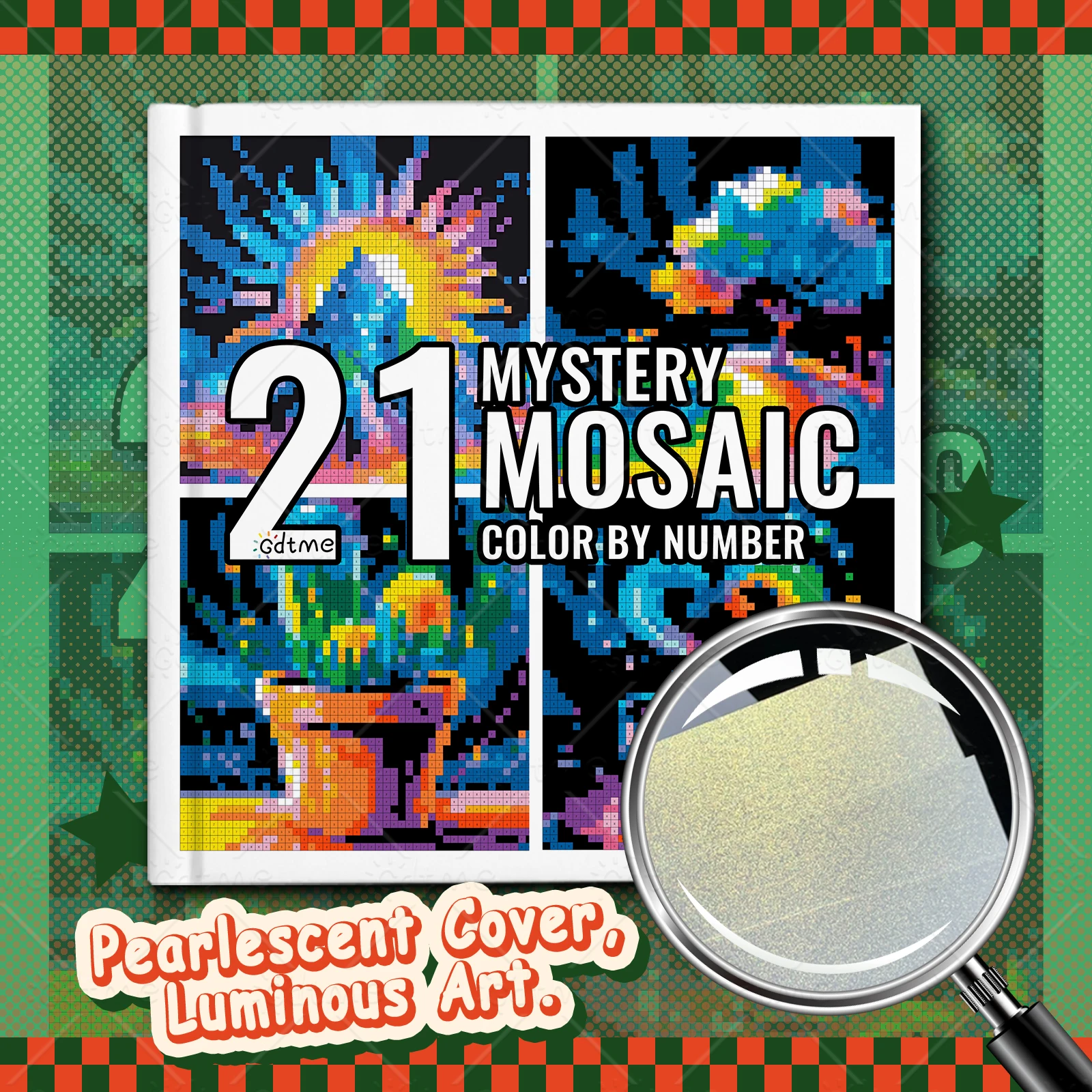 MYSTERY MOSAIC COLOR BY NUMBER Artwork by Digital Adult Coloring Book DIY Painting Drawing Coloring By Num