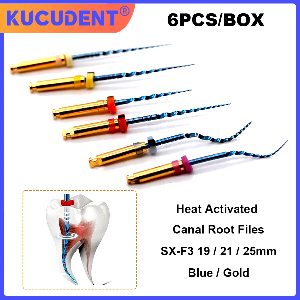 

Стоматологические гибкие файлы, эндо-роторные файлы, поршневые файлы, термоактивированные файлы для корней каналов, золотые/синие SX-F3