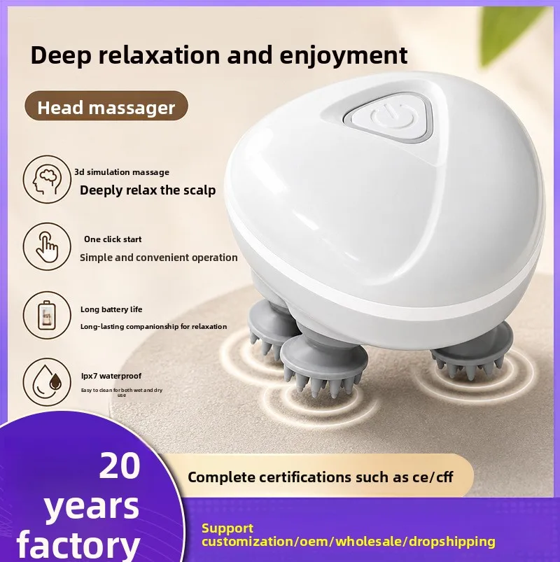Mini Head Massager Smart Electric Pet Massager Multifunctional Kneading Relaxation Therapy Tool  foot massager head massager