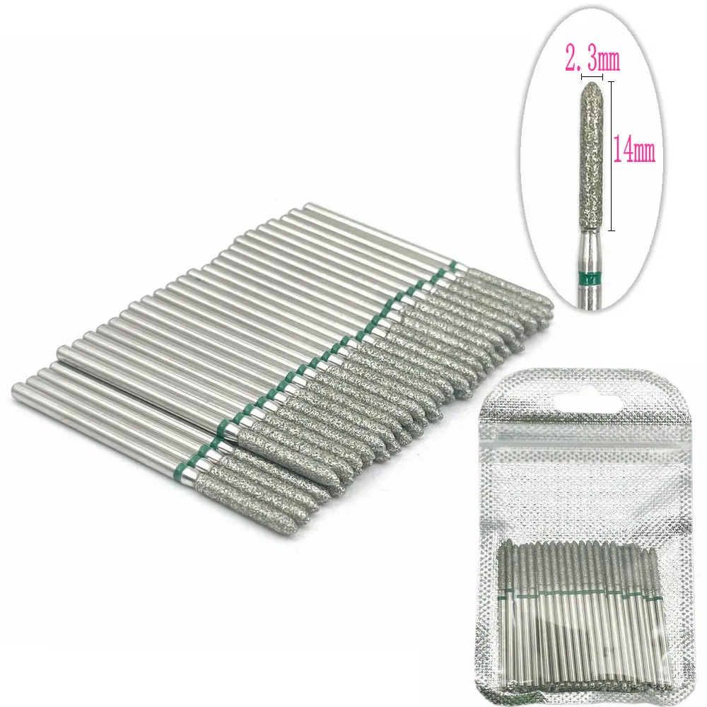 50 teile/paket Diamant Fräser Schleifen Bohrer Bits Dental Diamant Polierer HP 2,35mm Diamant Polierer Nagel Bohrer Bits Bohrer