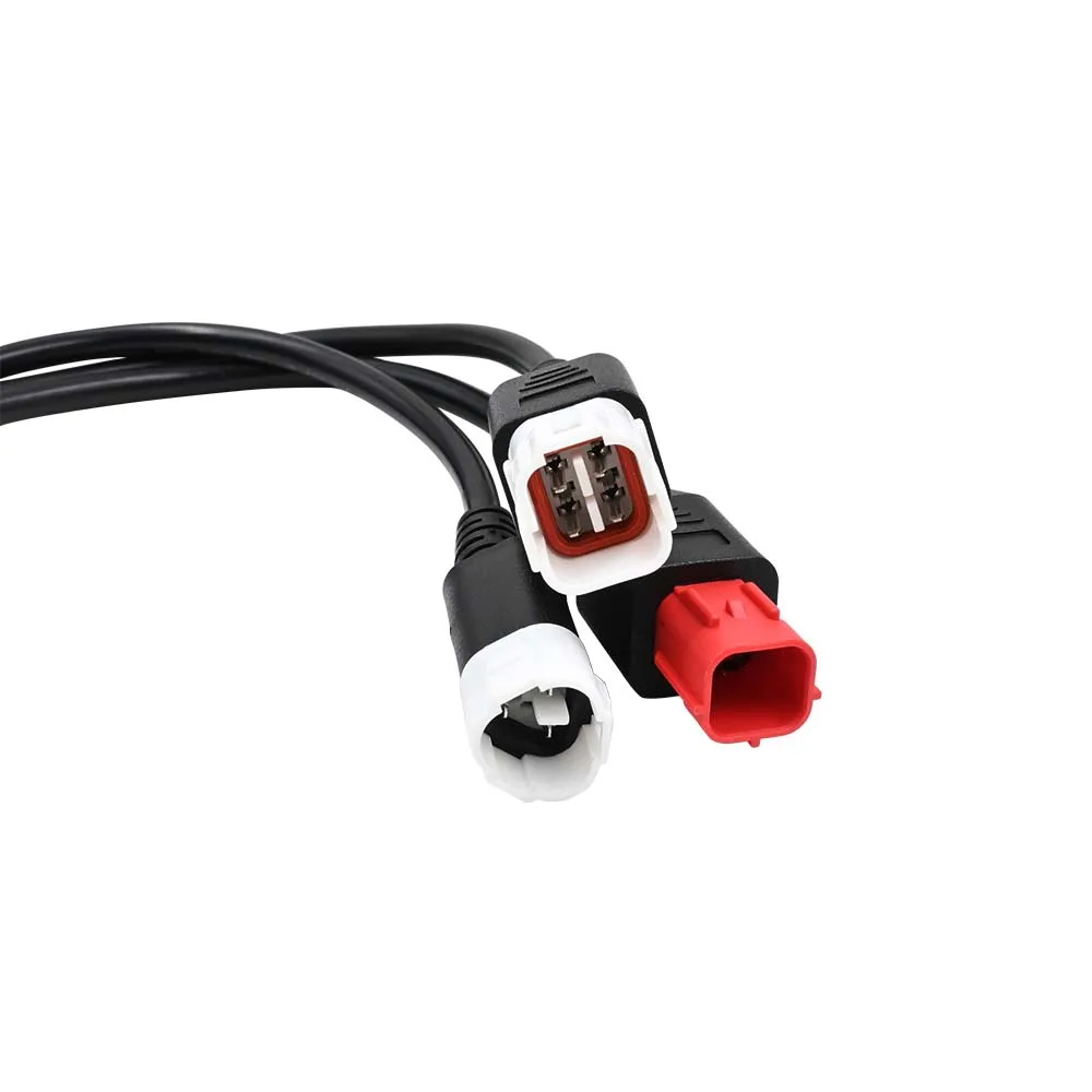 Conector de diagnóstico OBD2 para motocicleta, adaptador de extensión de enchufe OBD para Yamaha 3PIN 4PIN para Honda 6Pin 3 en 1