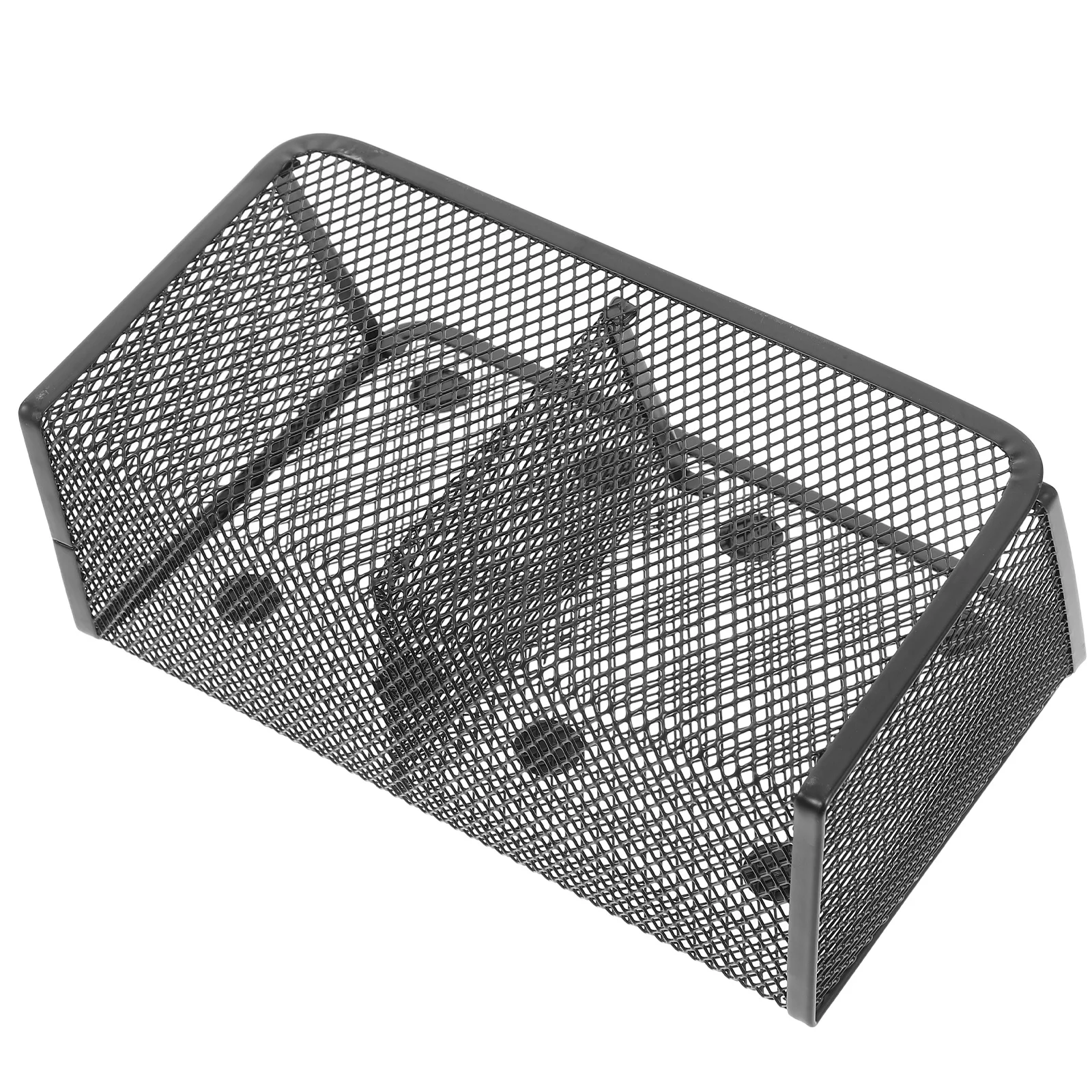 

Magnetic Pencil Cup Black Metal Wire Mesh Basket Locker Office Organizer Pen Marker Holder Metal Storage Organizer