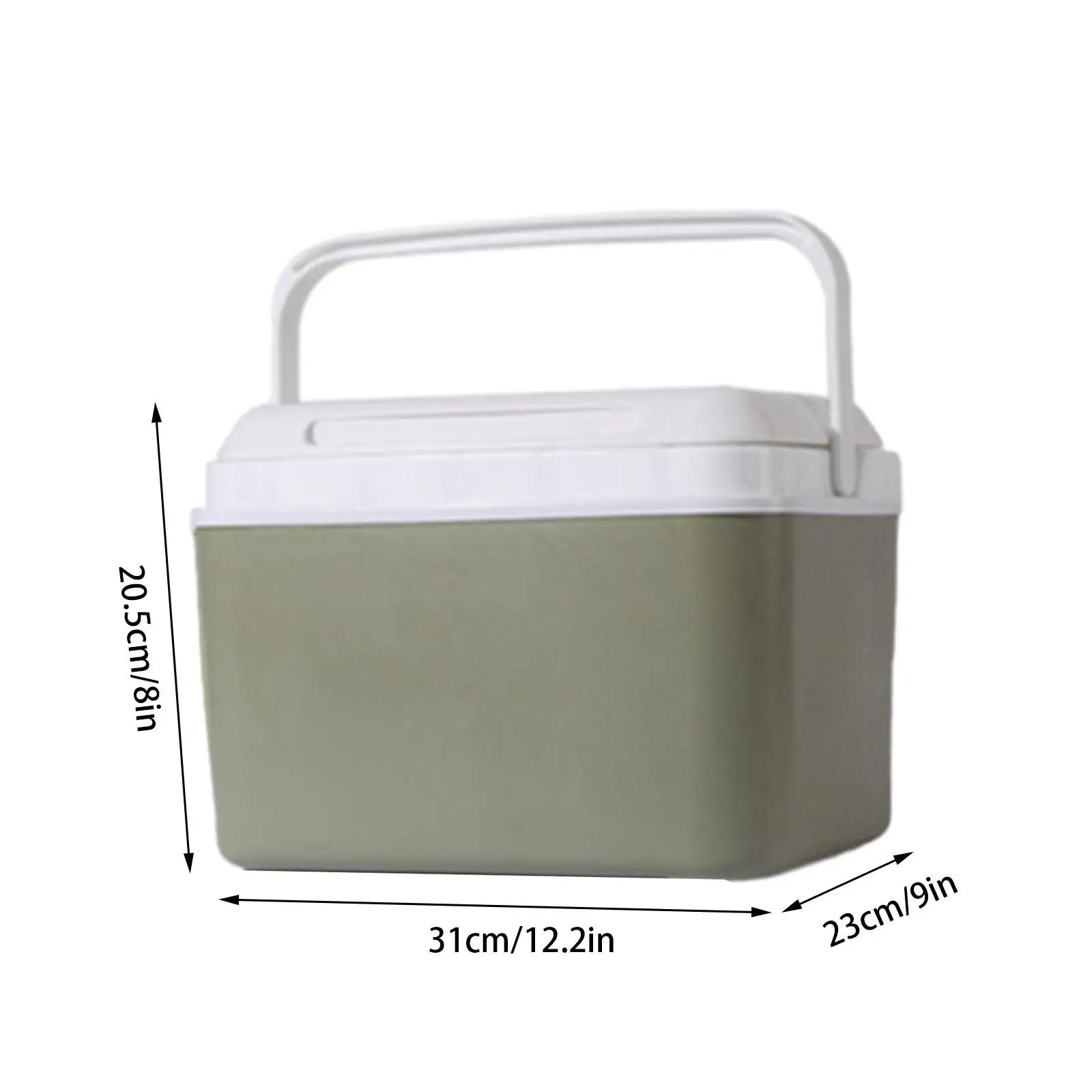 Insulated Cooler Box with Handle Beverage Storage Organizer Hard Cooler Ice Box for Outdoor Stall Fishing Boat Fresh Keeping