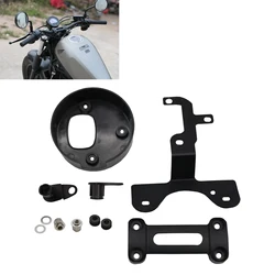 Black Motorcycle Speedometer Forward Relocation Mount Bracket+Handlebar Top Clamp For HONDA Rebel CMX 300 500