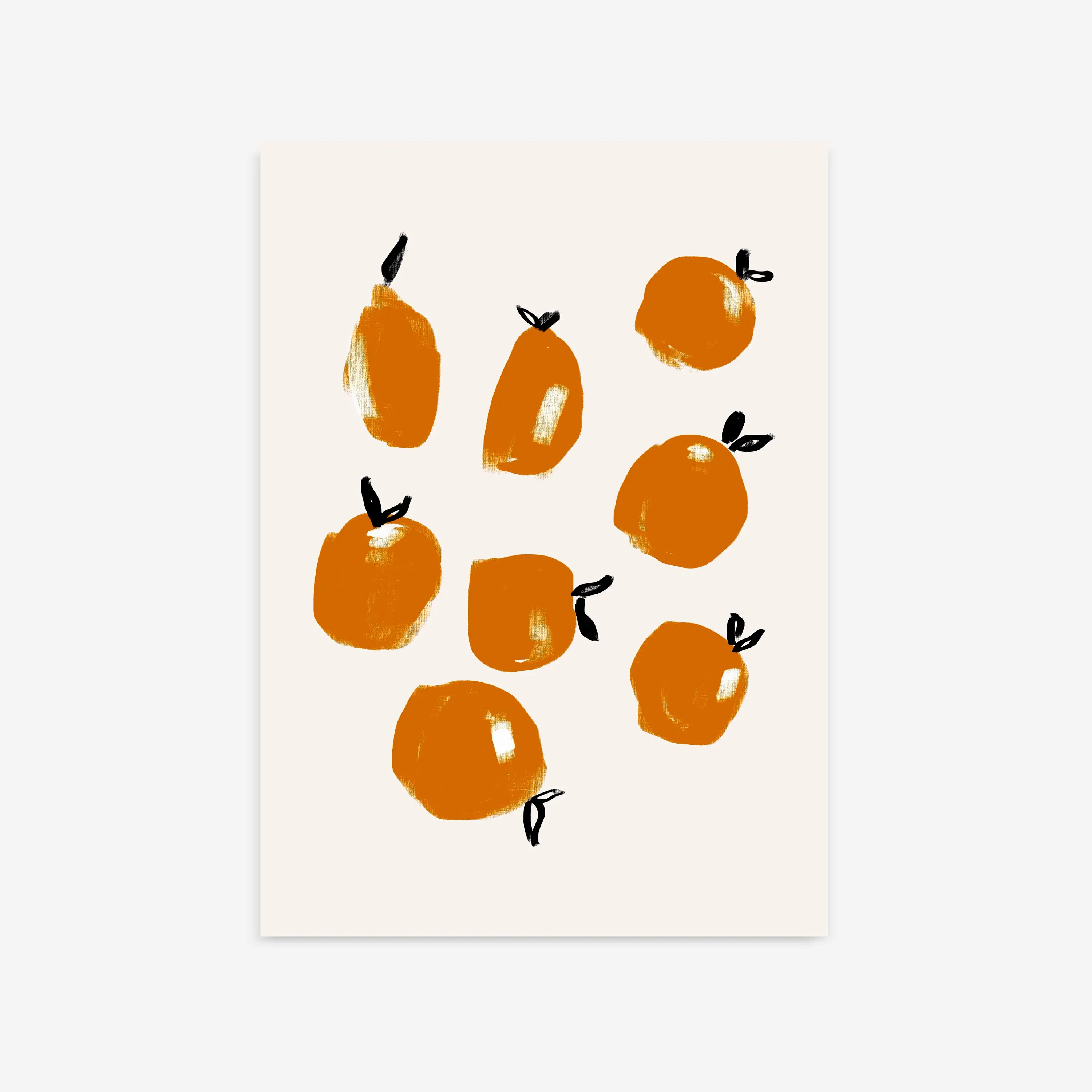 Modern Abstract Fruit Wall Art Poster Orange Lemon Avocado Papaya Print Kitchen Living Room Home Decor Canvas Painting