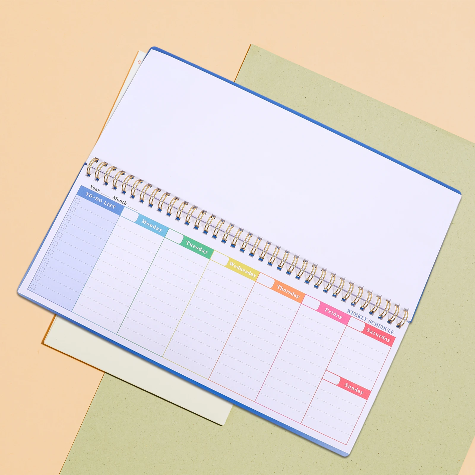 

Weekly Notepad Coil Blue Daily Hourly Schedule Study Efficient Planning Pads Undated Weekly Work Schedule Tear Off Memo Tabs