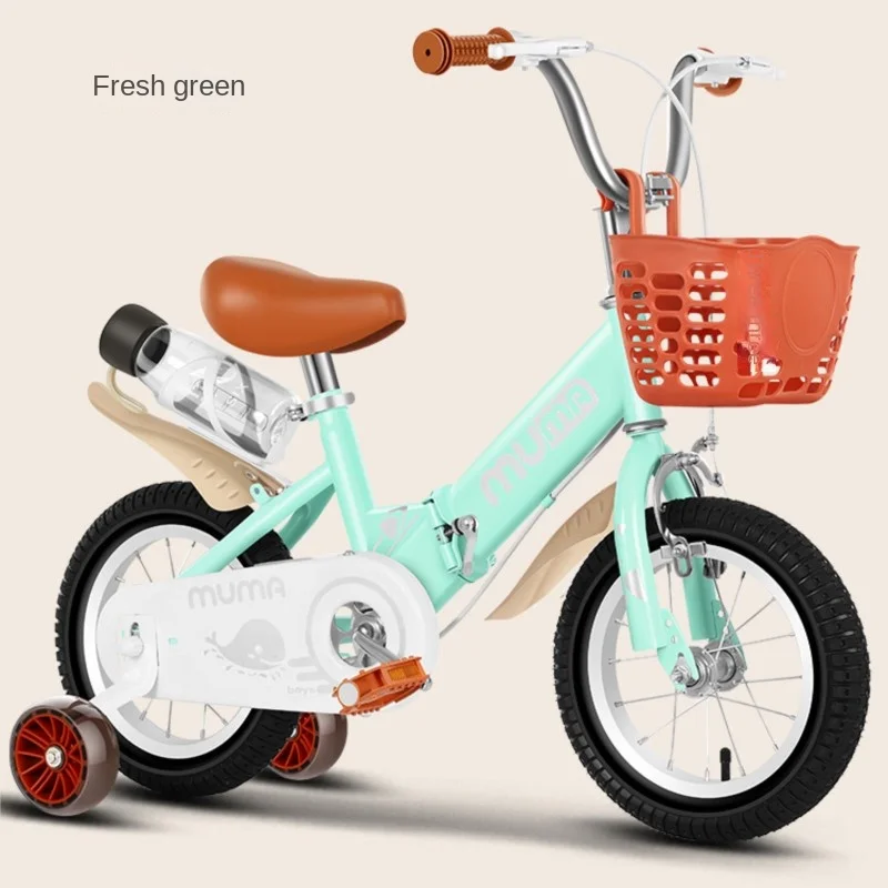 WolFAce Children's Bicycle Folding Boy Girl 2-3-4-7-8-10 Years Old Bicycle 12-14-16-18 Inch Children's Bicycle New Style 2024