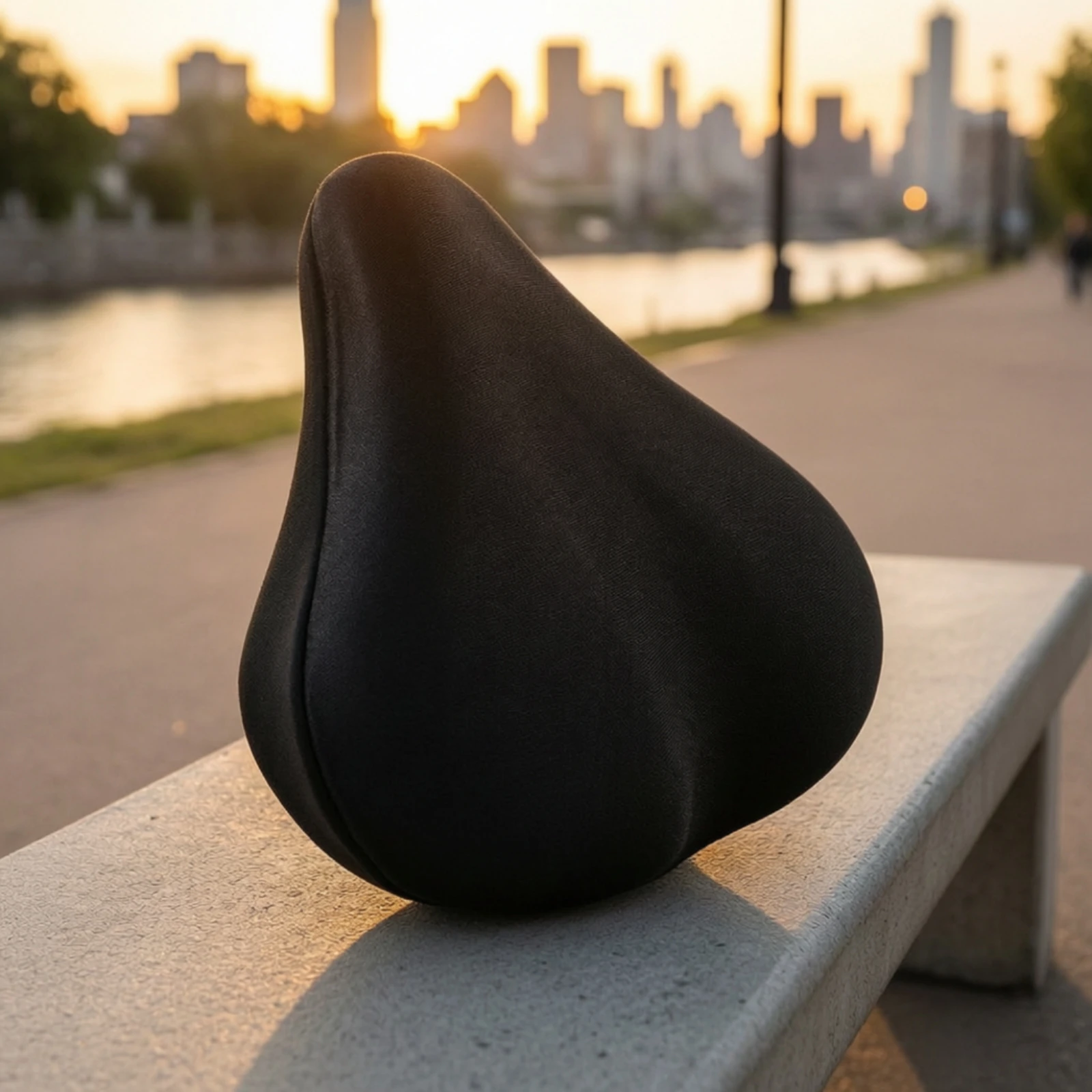 Silicone Memory Foam Saddle Cover Thick Contoured Bike Saddle Cover Memory Foam Bike Seat Cushion Extra Padding