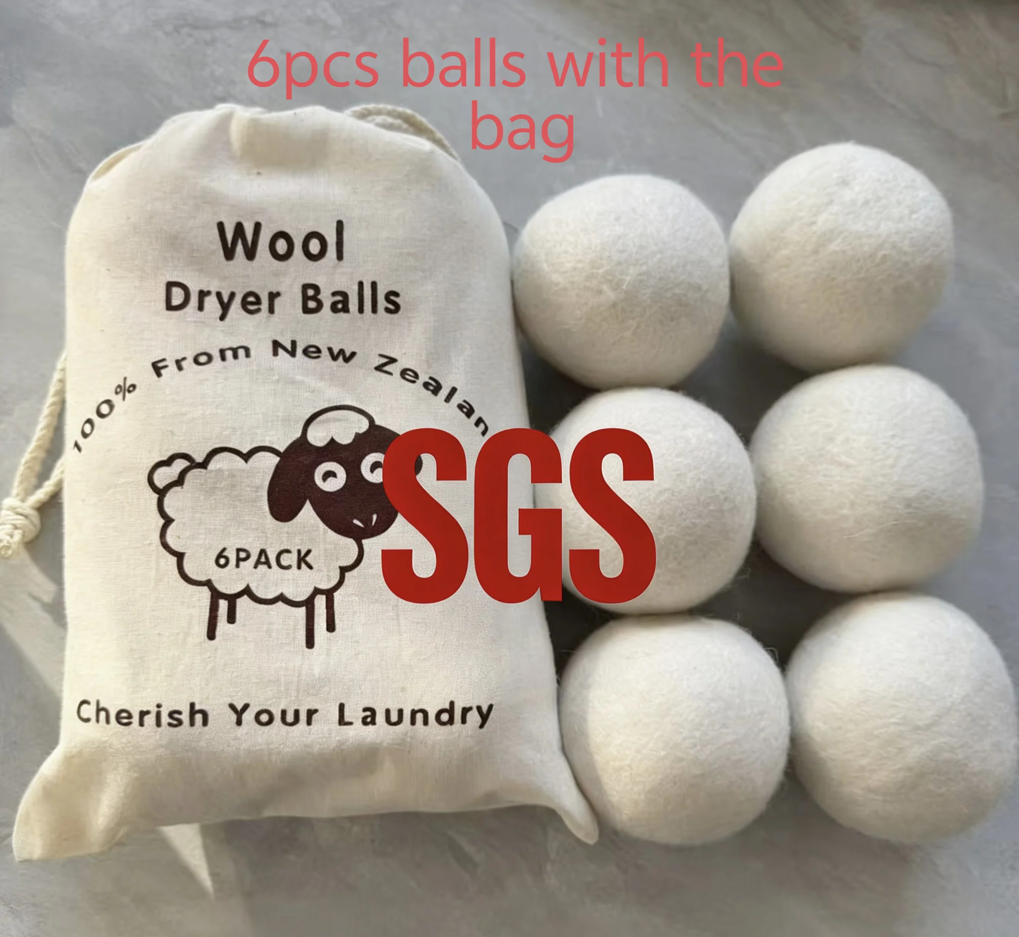 SGS Washing Machine Reusable Wool Balls Quick Drying Anti-tangling Laundry Balls Dryer Anti-static Balls