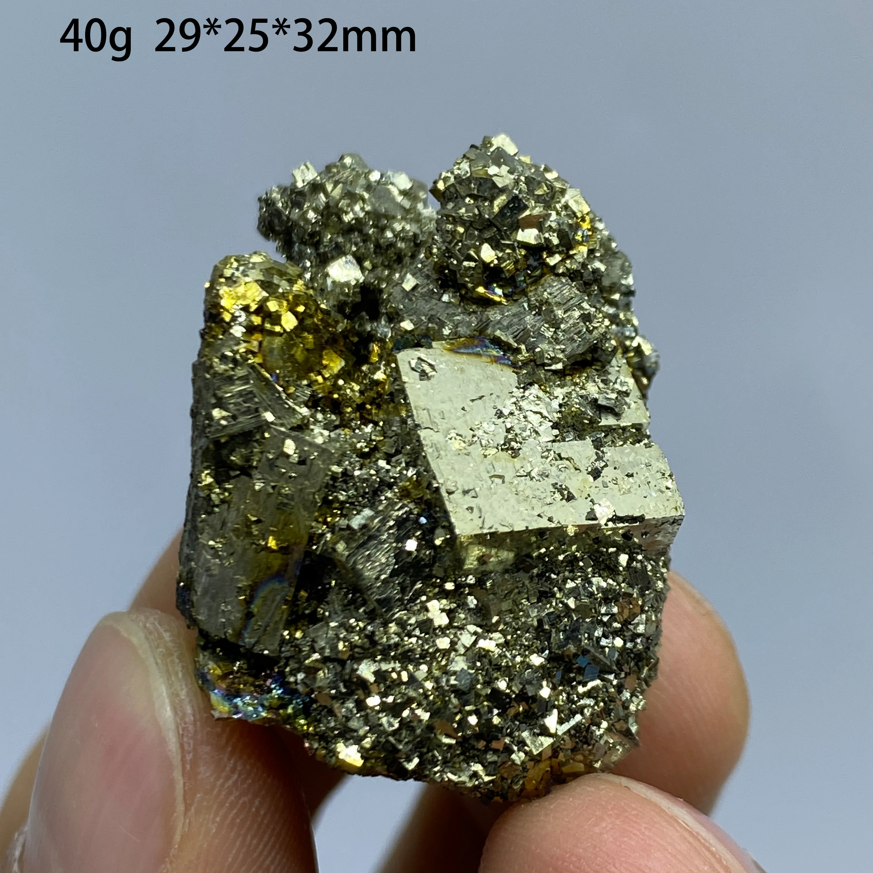 Natural Hunan Brass Ore Specimen Raw Stone Mineral for Teaching Energy Healing Meditation Home