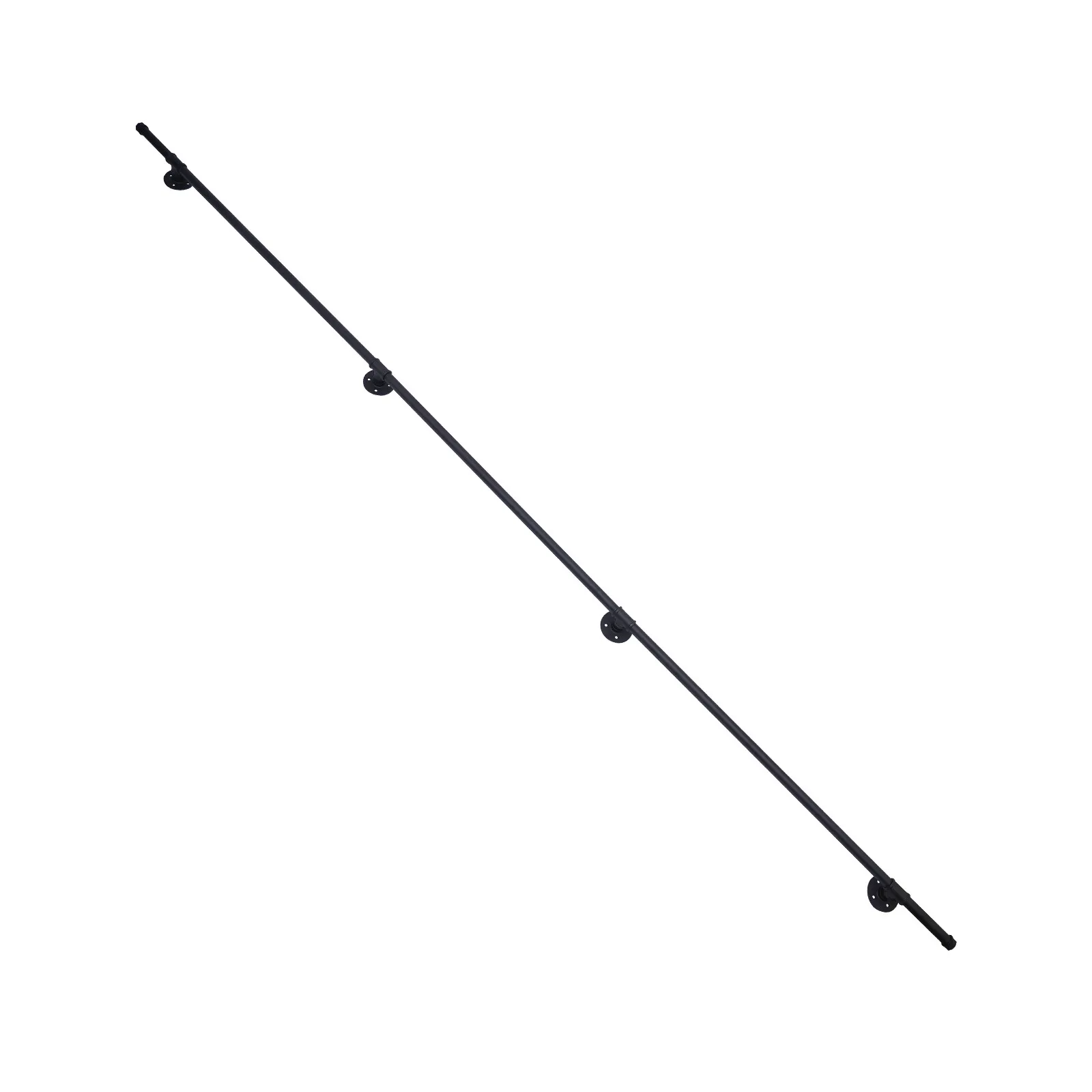 10ft Multifunktionaler Treppenhandlauf Schwarz Eisen Loft Rohr Handlauf Wand Neu