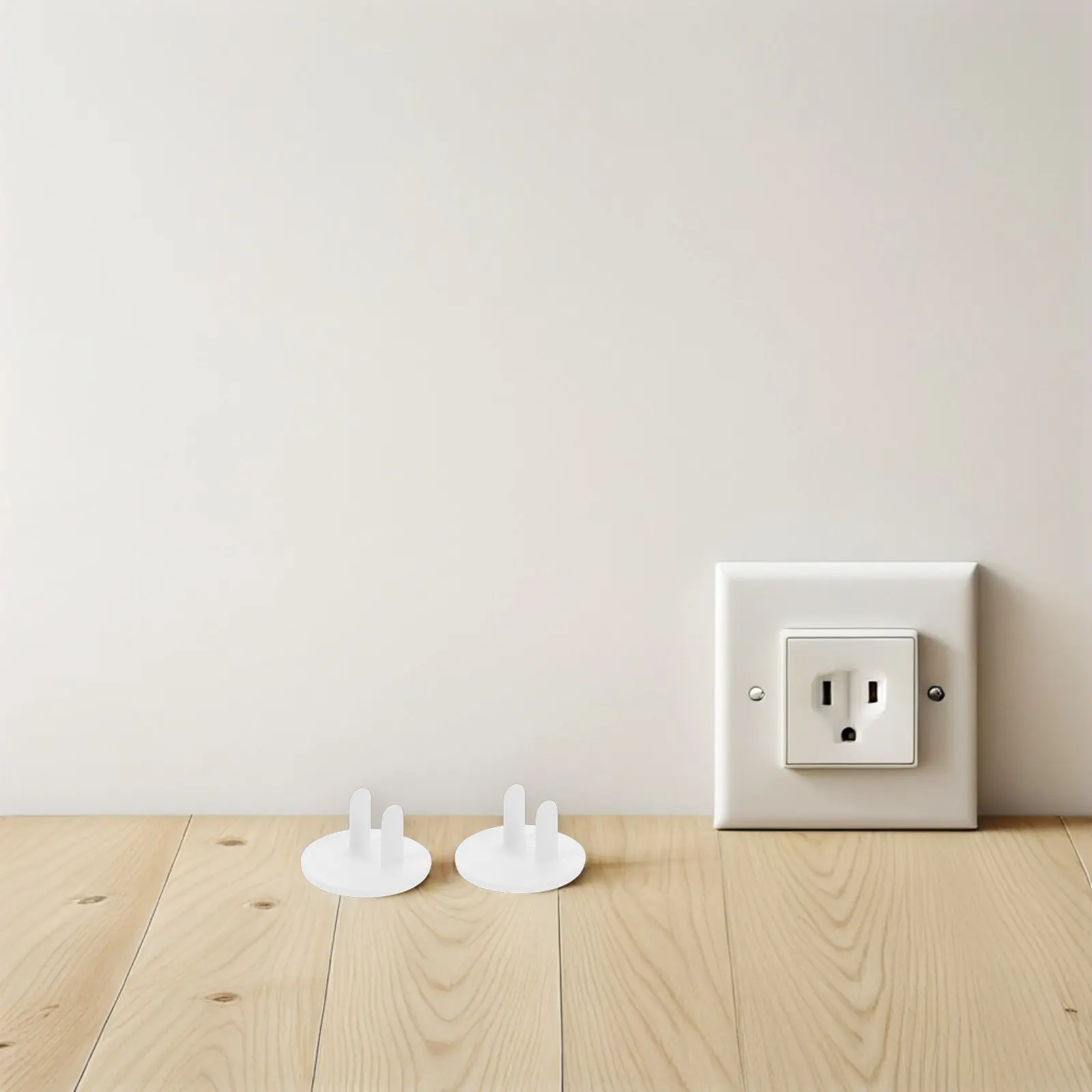 50Pcs White Outlet Covers Baby Proofing Plug Covers for Two Hole Sockets Child Safety Electrical Outlet Protectors Easy to