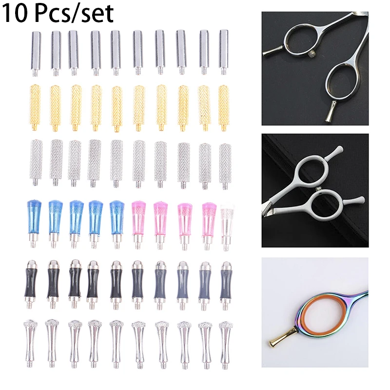 

10Pcs Hairstyling Removable Finger Rest Scissors Shear Scissor Parts Accessories