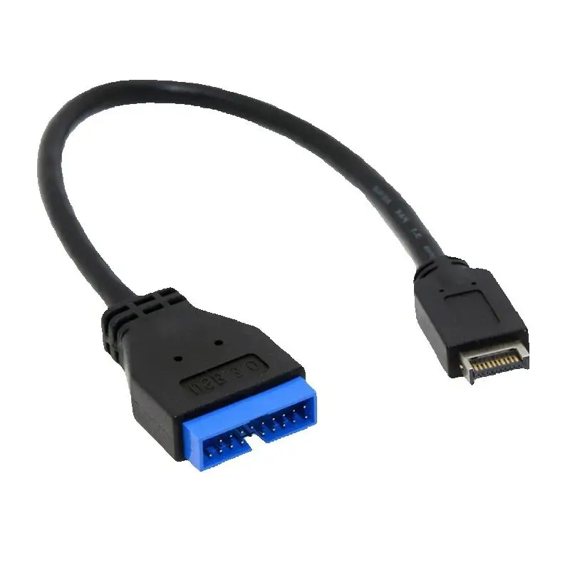 Mainboard Front Panel USB 3.1 Type-E Header to USB 3.0 19-Pin Male Connector Motherboard Extension Cable for PC Desktop Adapter