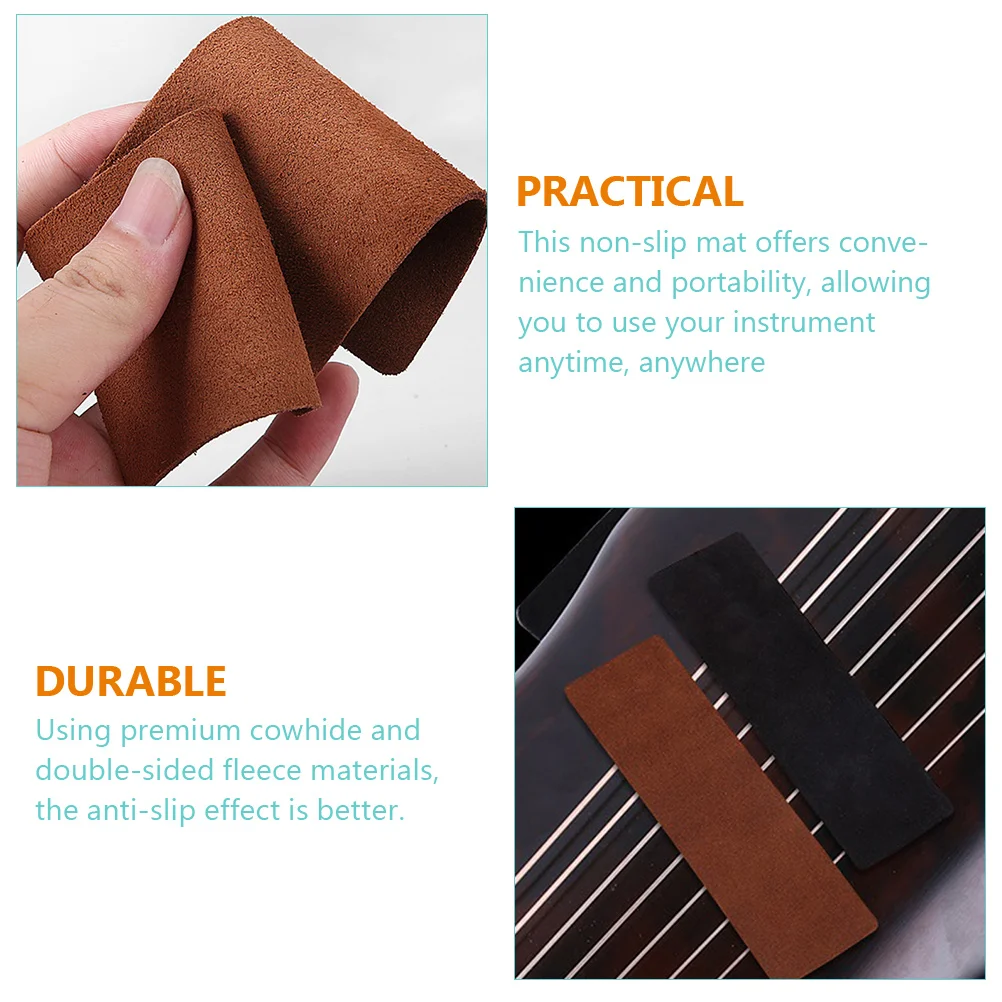 

2pcs Guzheng Antiskid Pad Non-Slip Thickened Mat Double-Sided Fleece Cushion For Guqin Ukulele Guitar Musical Instruments