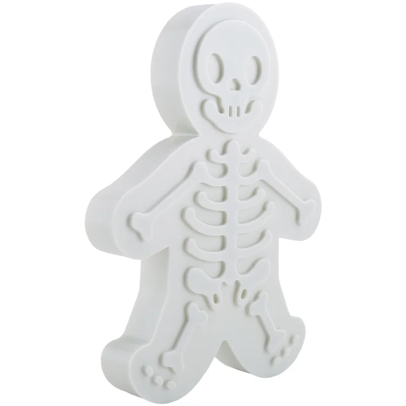 J1UL1N Skull Gingerbread Man Cookie Mold Press Cookie Maker 3D Cookie Cake Mold Easy Install