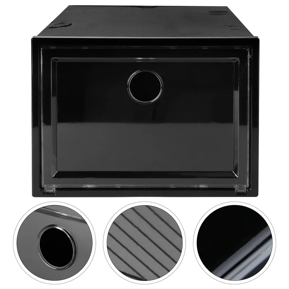 

6pcs Shoe Storage Boxes Transparent Stackable Plastic Shoe Holders Home Use Dust-Proof Moisture-Resistant Sneaker Storage Case