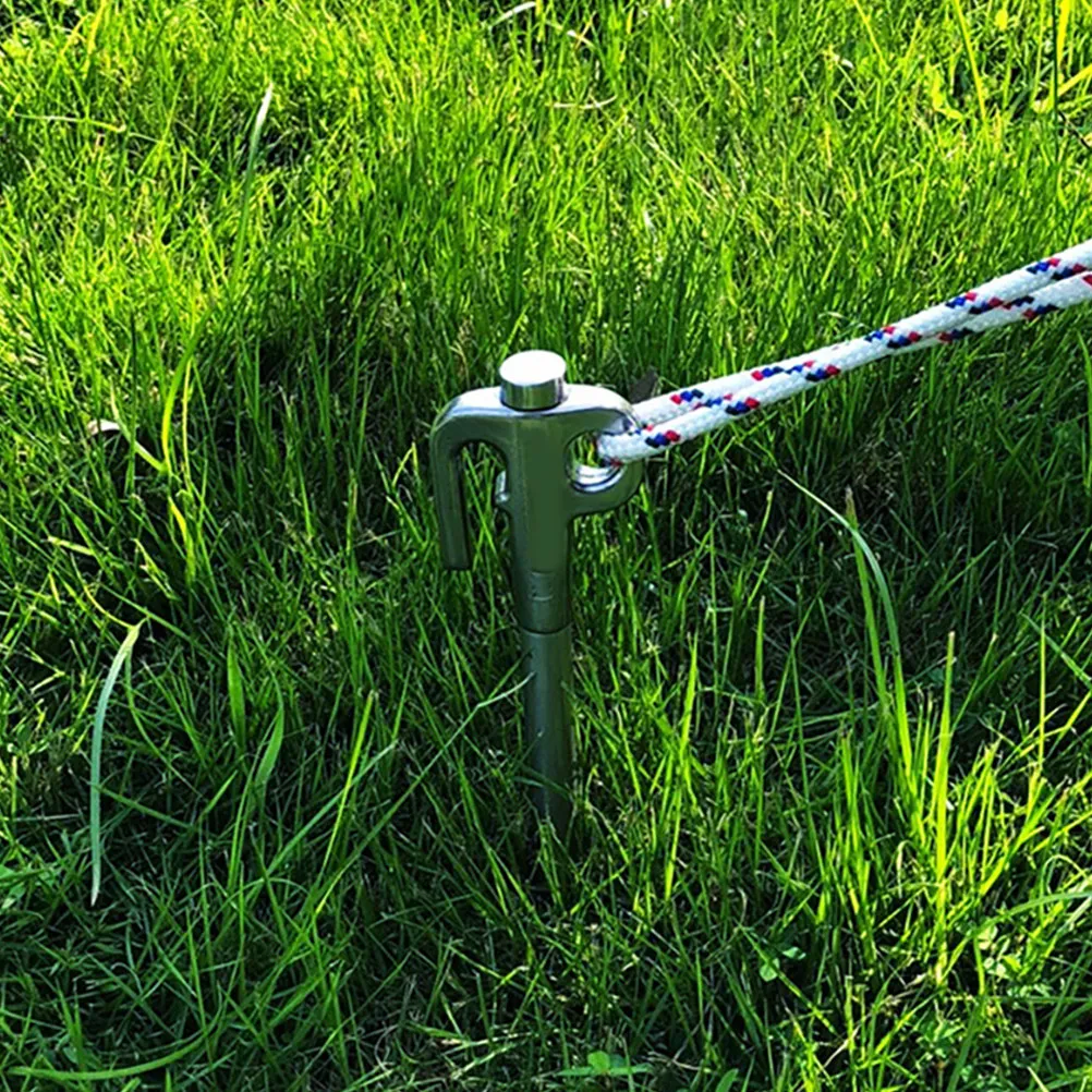 Stainless Steel Dog Tie Out Stake Heavy Duty Ground Anchor for Camping Tents Outdoor Secure Weatherproof