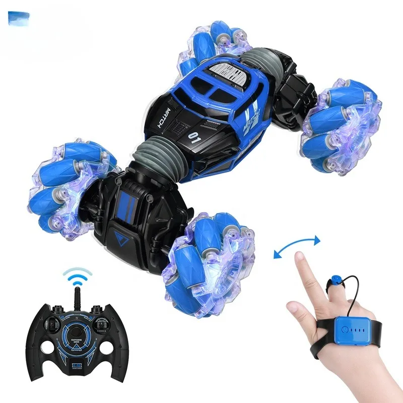 High Quality Double Side 4X4 Stunt Car Kids Radio Control Toys Hand Controlled Gesture Car With Music And Light