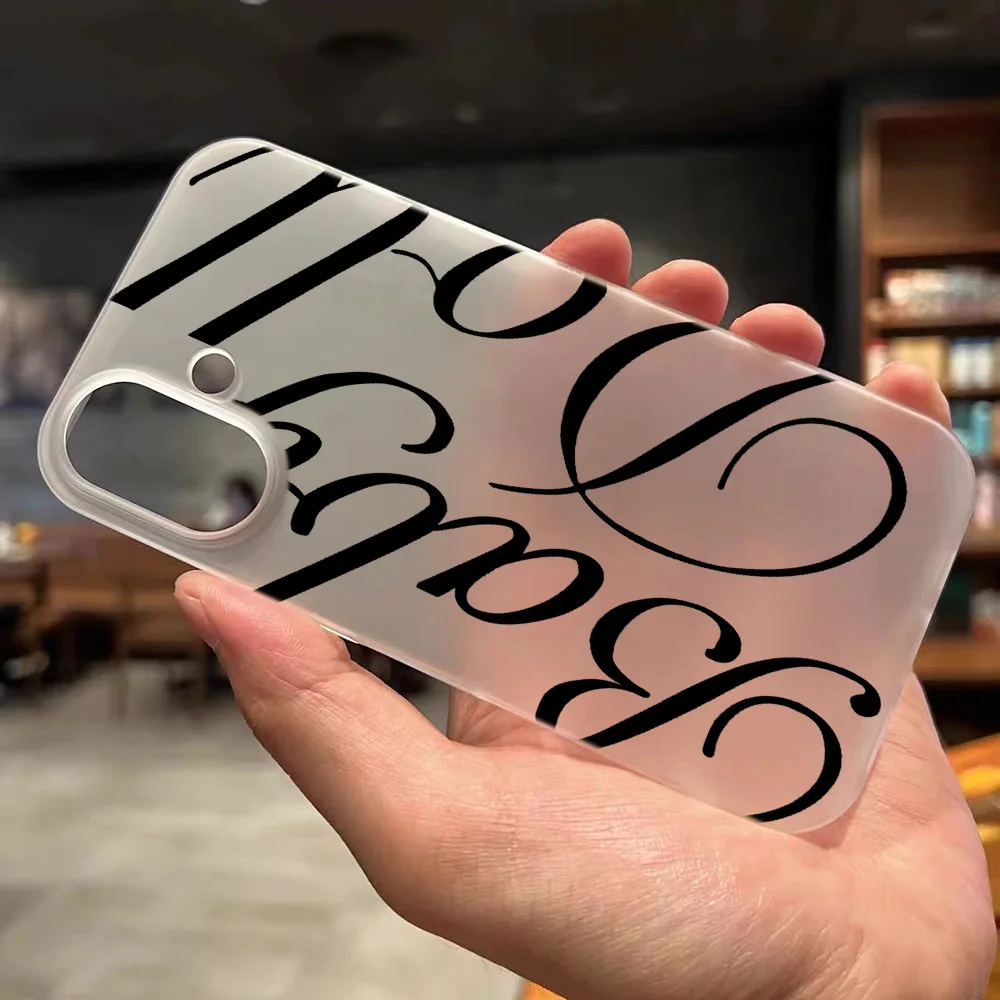Reative Stylish Baby Doll Matte Transparent Clear Frosted Shockproof phone Case For iPhone 17 16E 16 15 14 Plus 13 12 Air ProMax