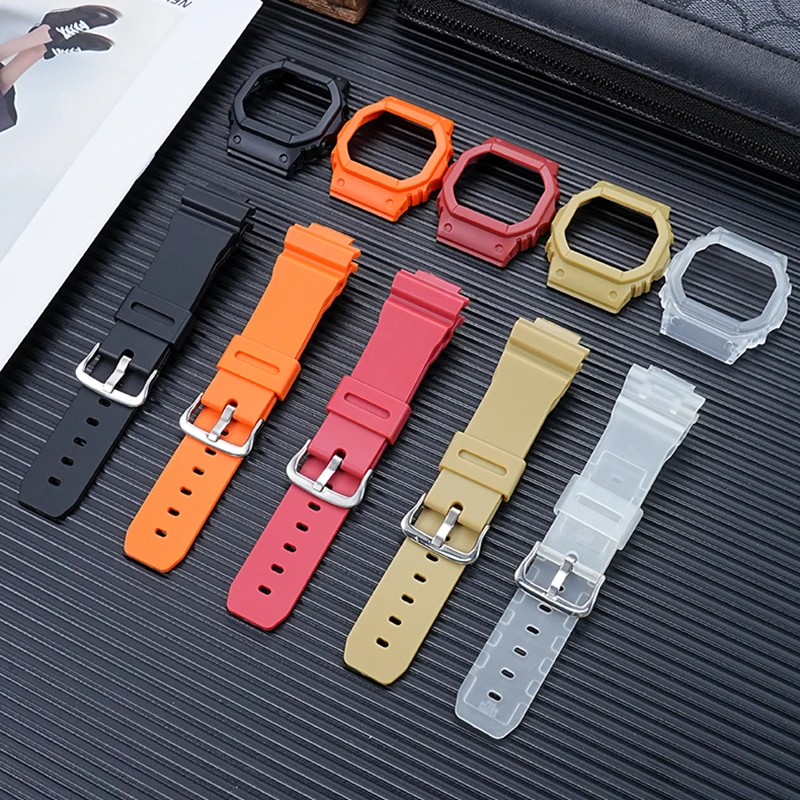 สายซิลิโคน DIY สำหรับนาฬิกา Casio G-SHOCK รุ่น DW-5600 GW-B5600 GW-M5610 สายนาฬิกาทรงสี่เหลี่ยมเล็ก อุปกรณ์เสริมสำหรับผู้ชาย