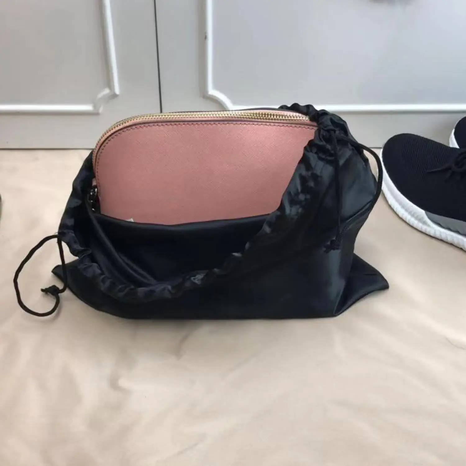 Satin Silk Storage Bag Drawstring Dust-Proof Pouch Shoes Clothing Dust Cover Storage Bags